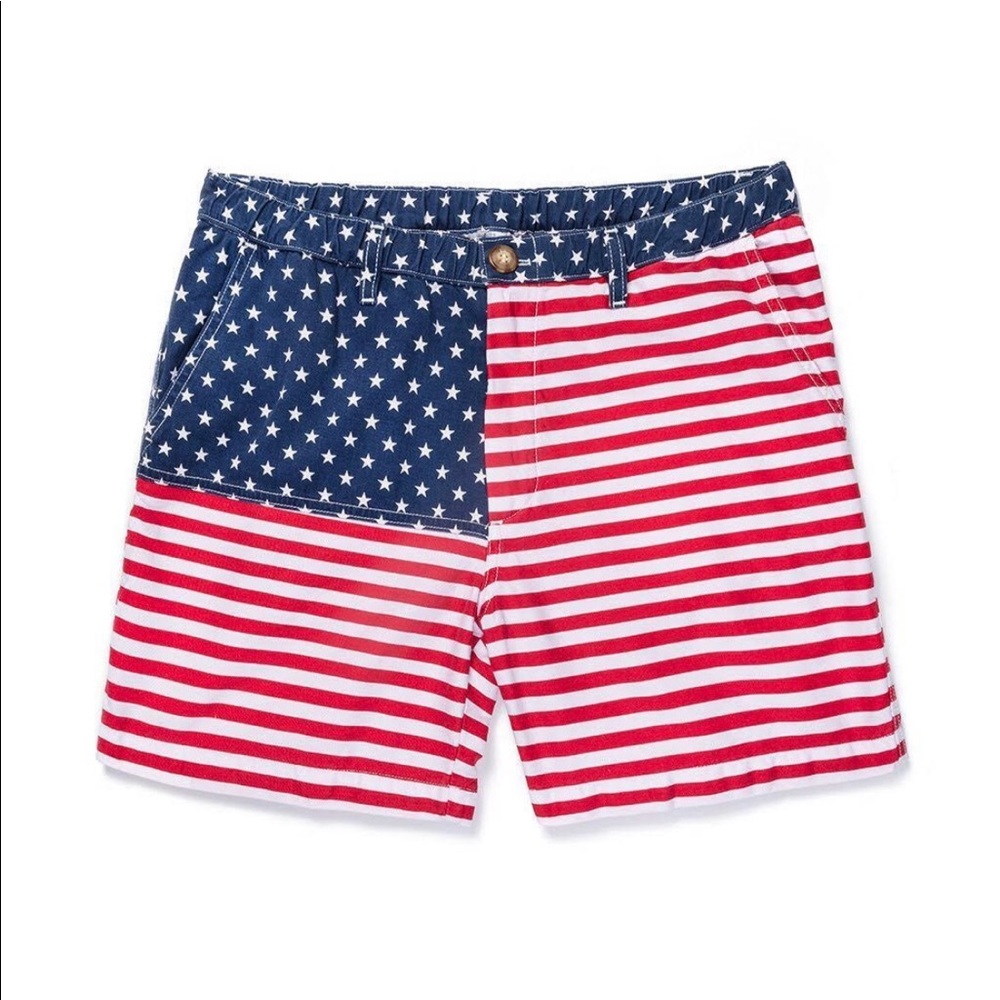 Chubbies American flag shorts.